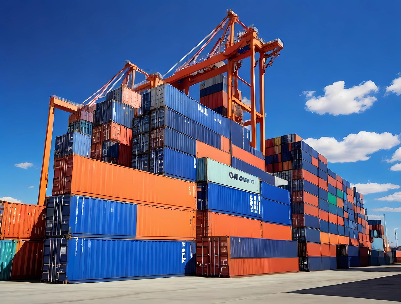 Download Ai Generated, Shipping Containers, Cargo. Royalty-Free Stock ...