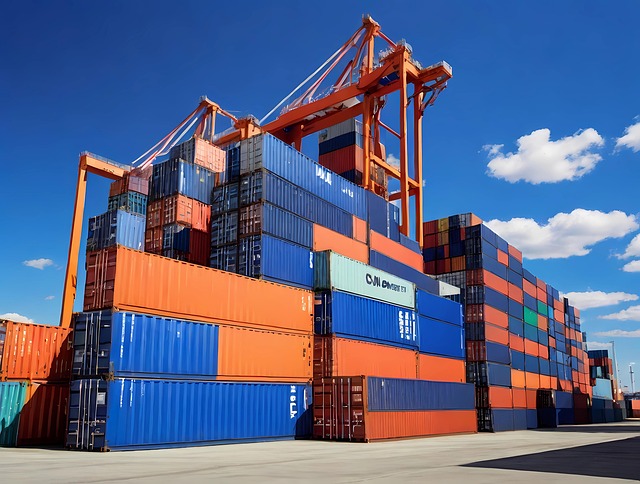 Free ai generated shipping containers cargo illustration