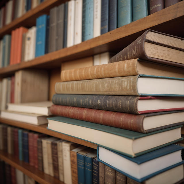 Free ai generated books library illustration