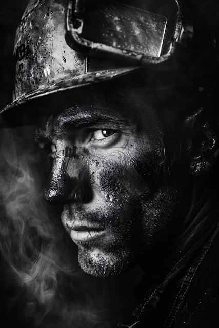 Free ai generated coal miner man illustration