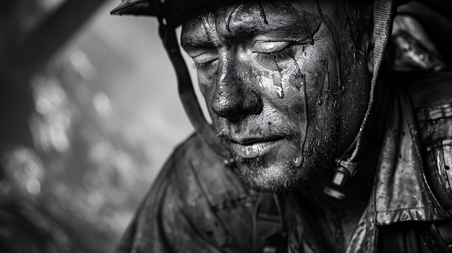 Free ai generated coal miner man illustration