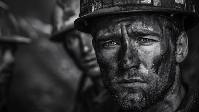 Free ai generated coal miner man illustration