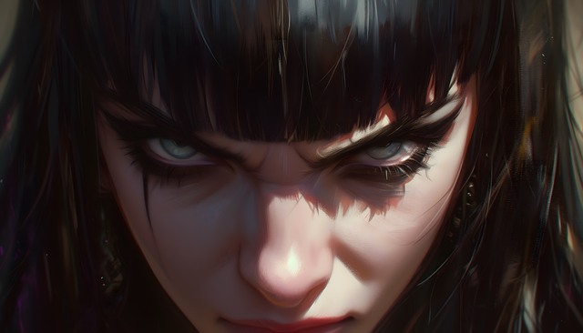 Free collides woman gothic illustration