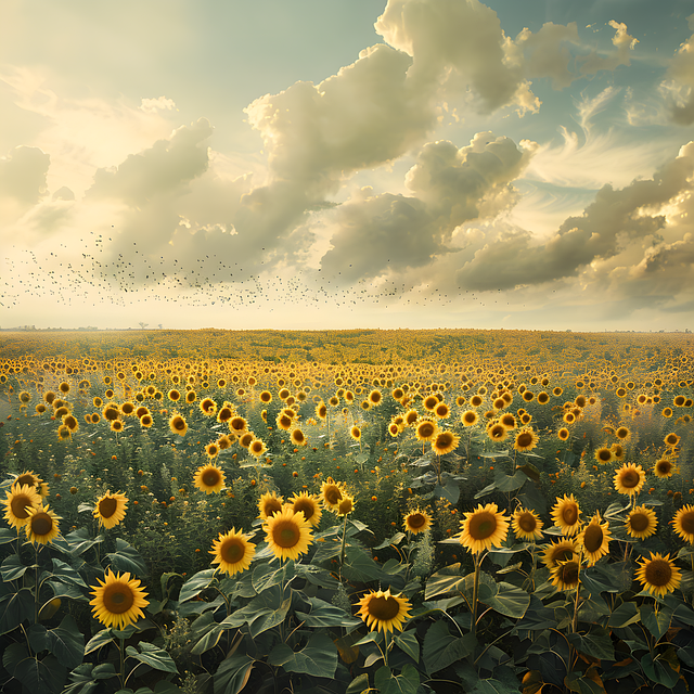 Free flowers field sunflower illustration