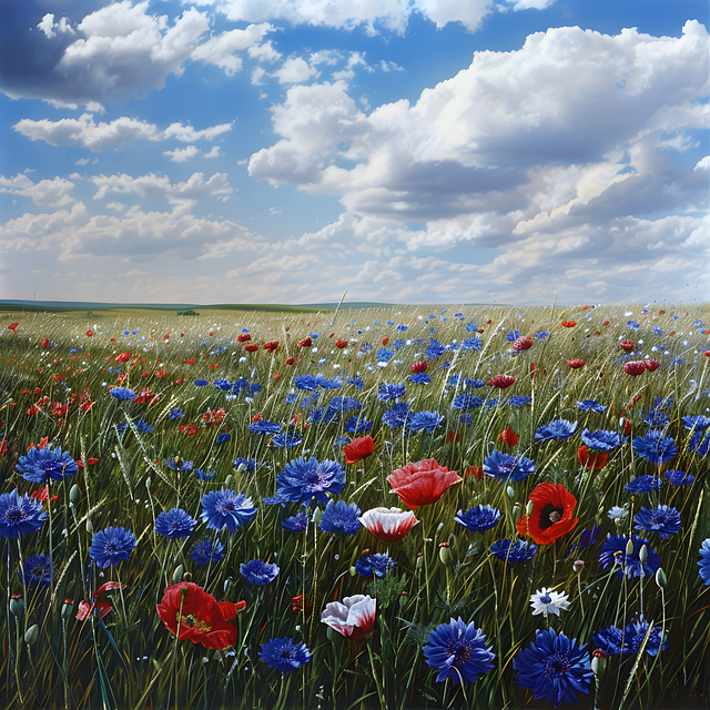 Free meadow nature field illustration