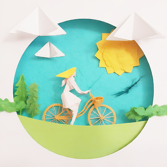 Free Woman Riding illustration and picture