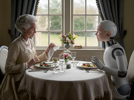 Free Robot Lunch illustration and picture