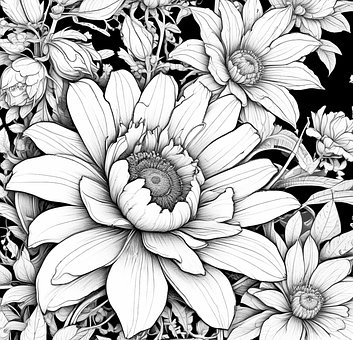 Färbung, Natur, Zeichnung, Blume