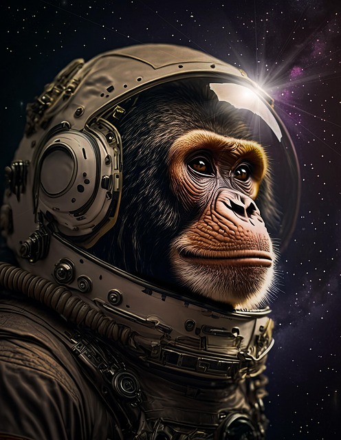 Download free HD stock image of Monkey Spaceman Free monkey spaceman universe illustration
