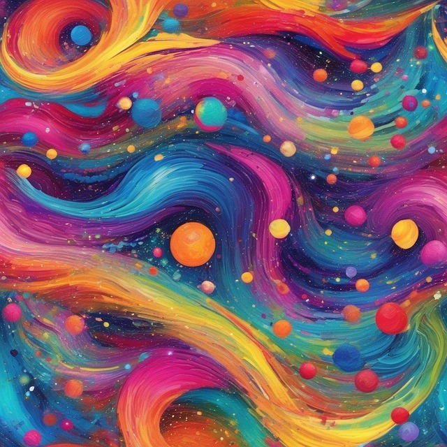 Free dots colors swirls illustration