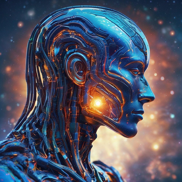 Free robot blue male illustration