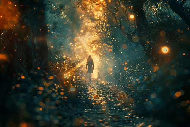 Free traveler way mystical illustration