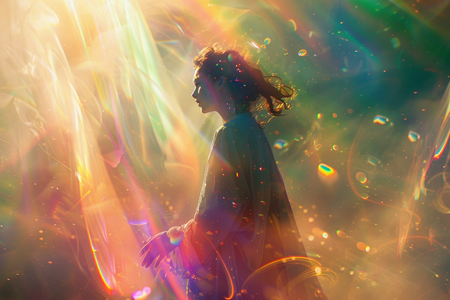Free woman spiritual mystical illustration