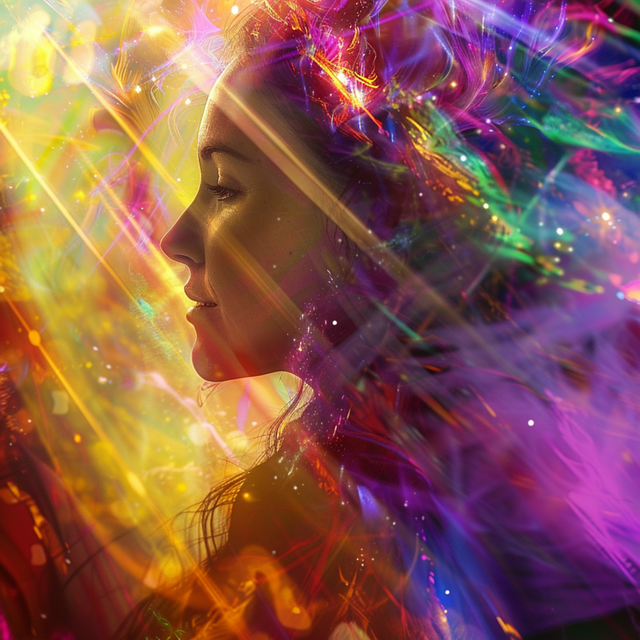 Free woman nature spiritual illustration
