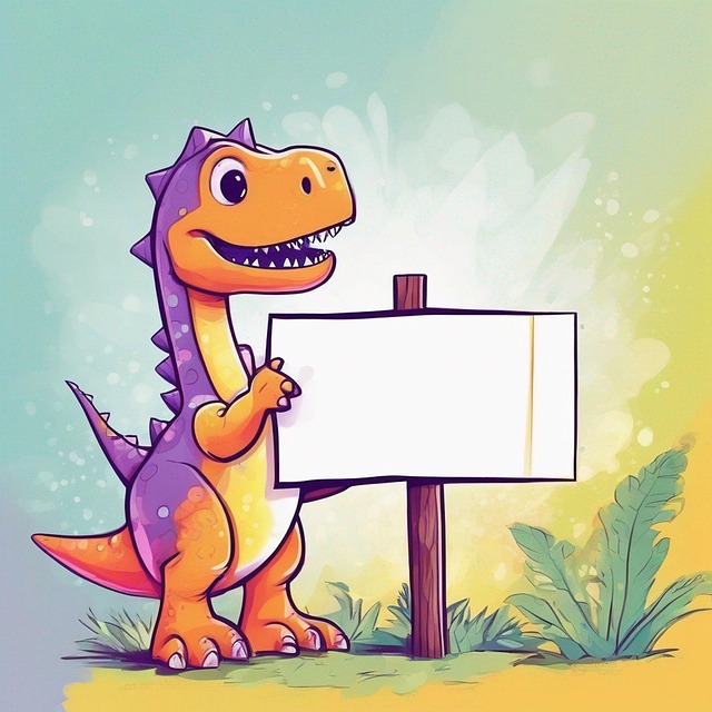 Download free HD stock image of Dinosaur Party Free dinosaur party sign illustration