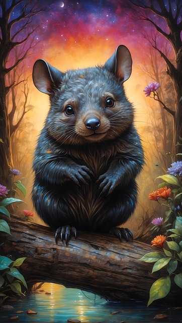 Free animal wombat mammal illustration