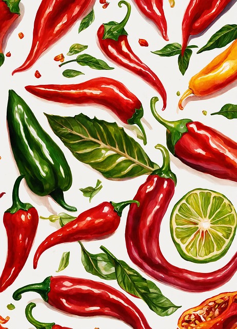 Free ai generated chili pepper illustration