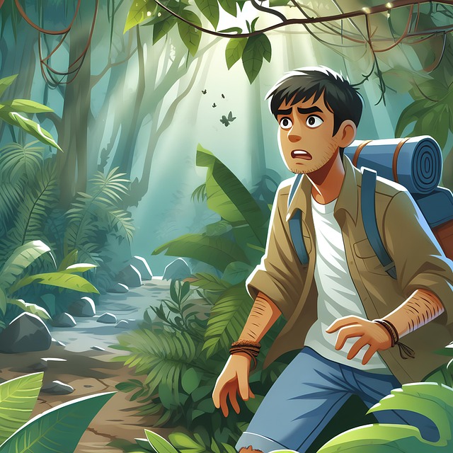 Free ai generated man lost illustration