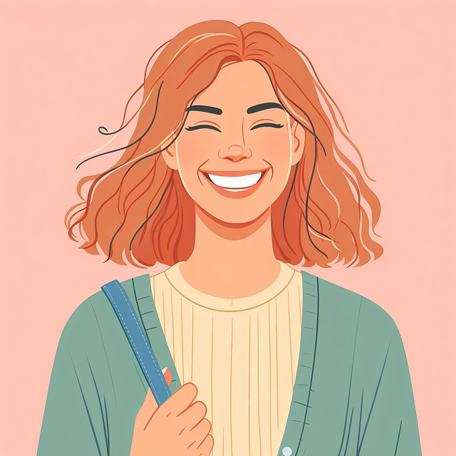 Free happy woman smile illustration