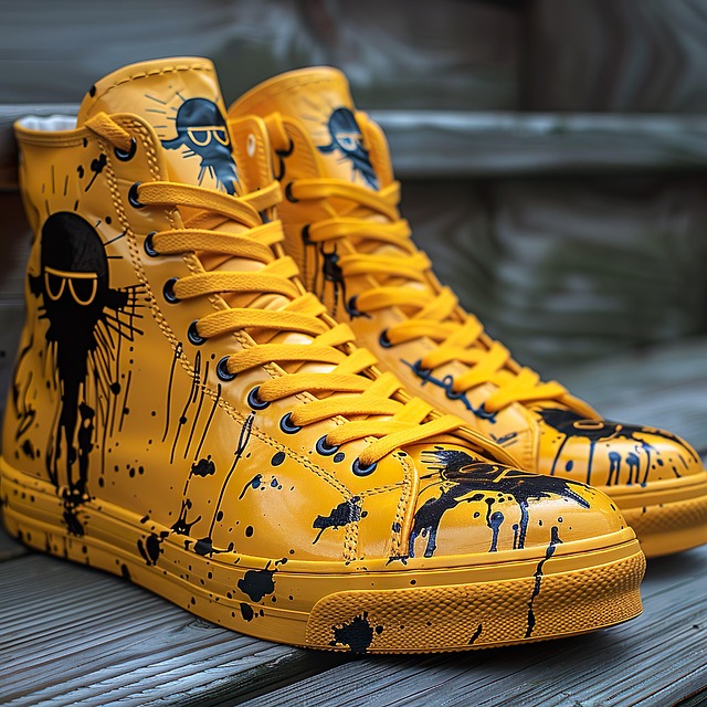 Free ai generated yellow sneakers sneakers illustration