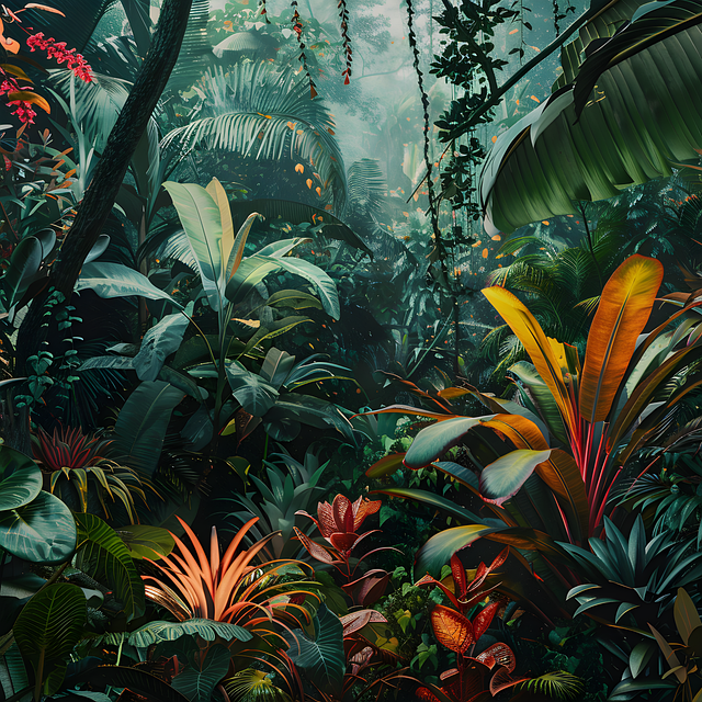 Free ai generated jungle forest illustration