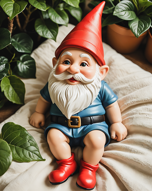 Free garden gnome dwarf imp illustration