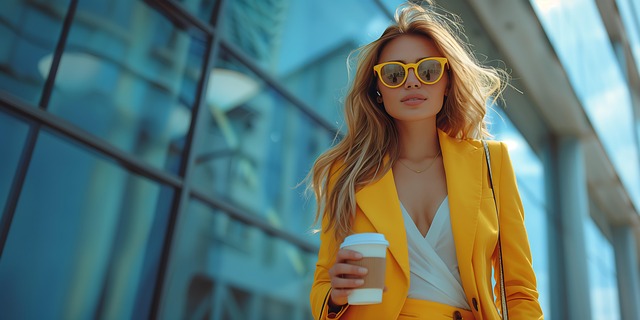 Free woman blonde tuxedo illustration