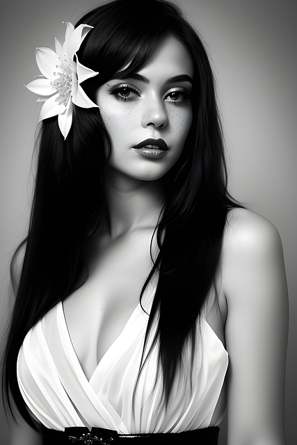 Free woman portrait nature illustration