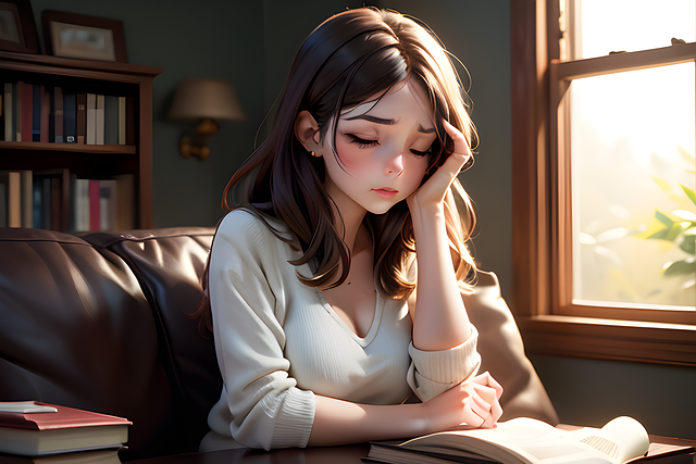 Free woman pain head illustration