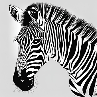Free Ai Generated Zebra illustration and picture
