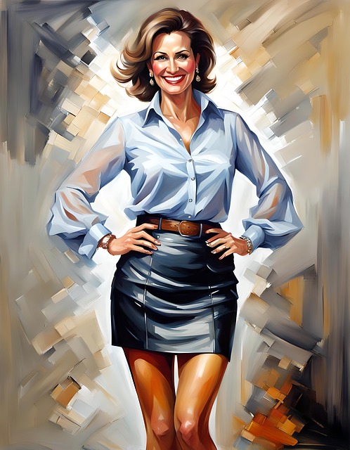 Free woman vital pose illustration