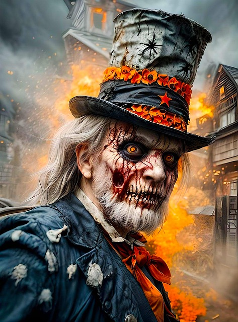 Free uncle sam zombie illustration