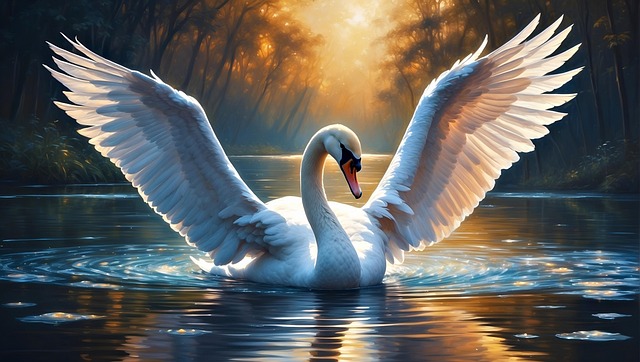 Free bird ornithology swan illustration