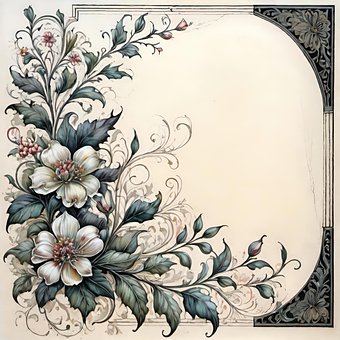 Ai Генериран, Цветя, Граница, Ъгъл