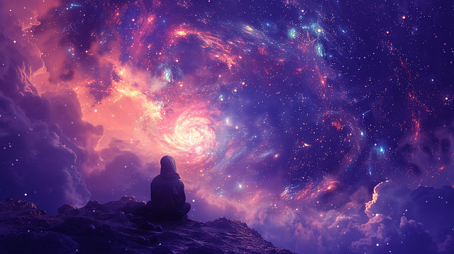 Free space galaxy universe illustration