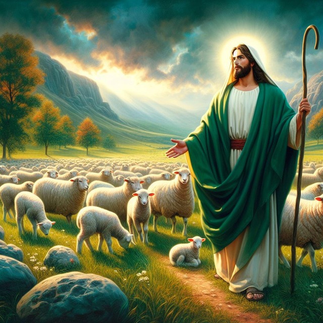 Free ai generated pastor sheep illustration