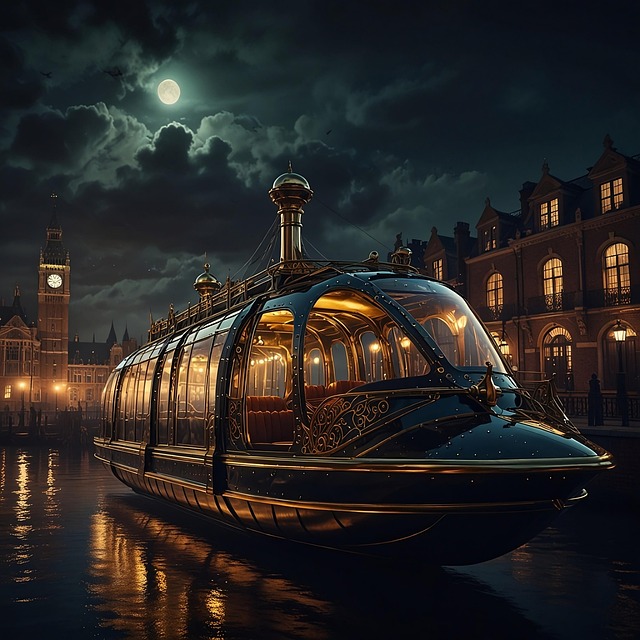 Free futuristic sinister shipyard illustration