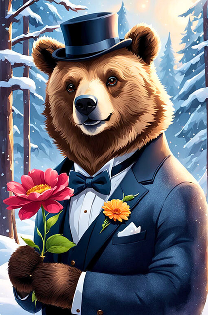 Free ai generated bear animal illustration