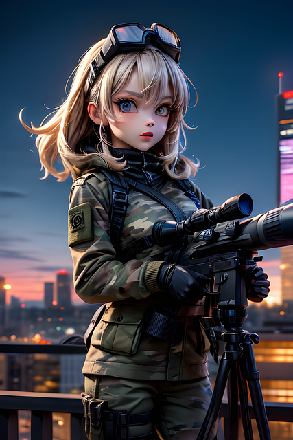 Free ai generated woman sniper illustration