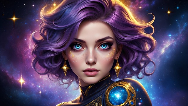Free woman girl portrait illustration