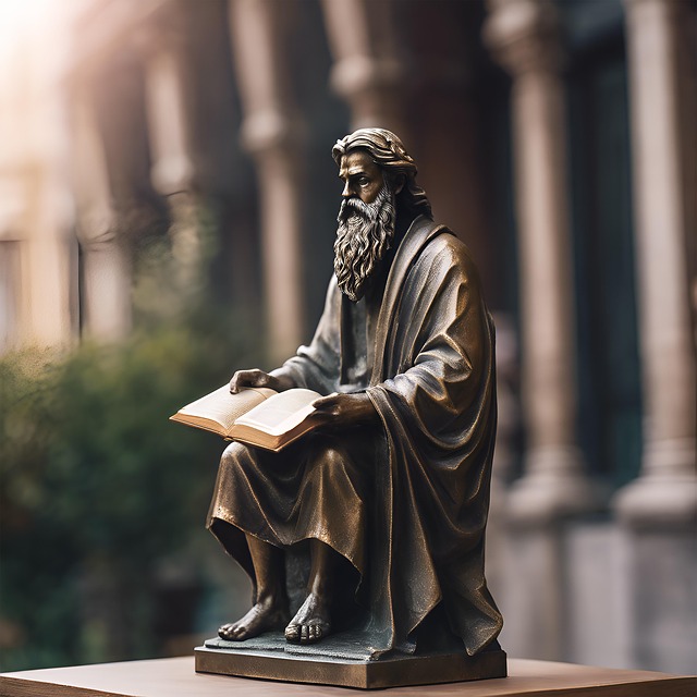 Free ai generated statue book illustration
