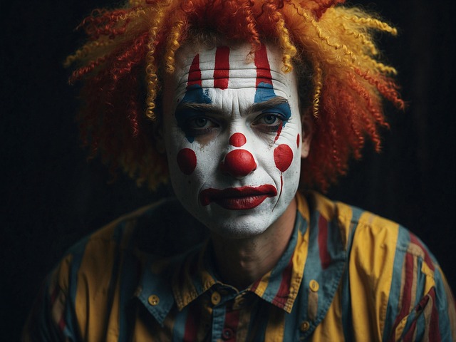 Free clown funny sad illustration