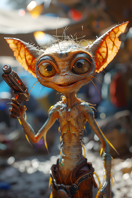 Free ai generated creature weapon illustration