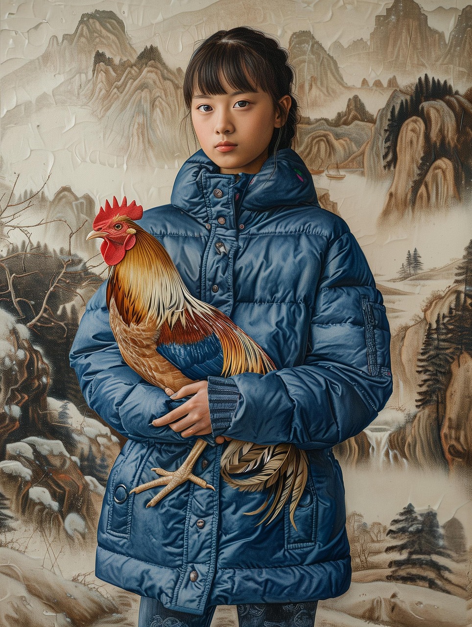 Download free HD stock image of Ai Generated Girl Free ai generated girl rooster illustration