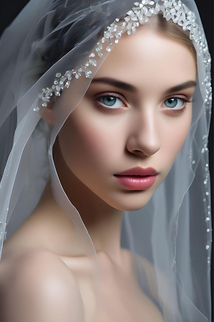 Free ai generated woman veil illustration