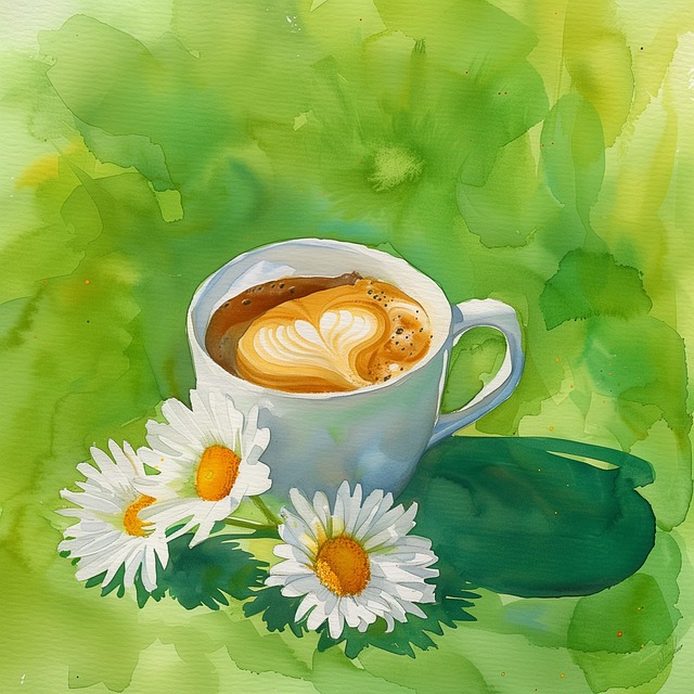 Free ai generated coffee latte art illustration