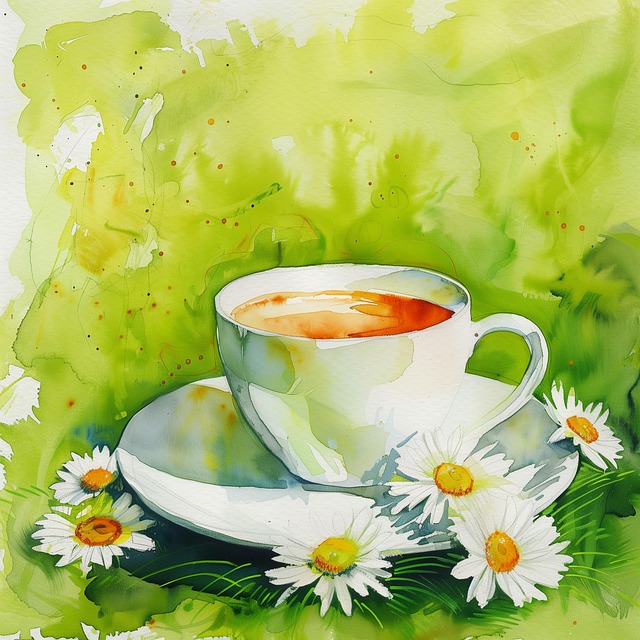 Free ai generated teacup saucer illustration