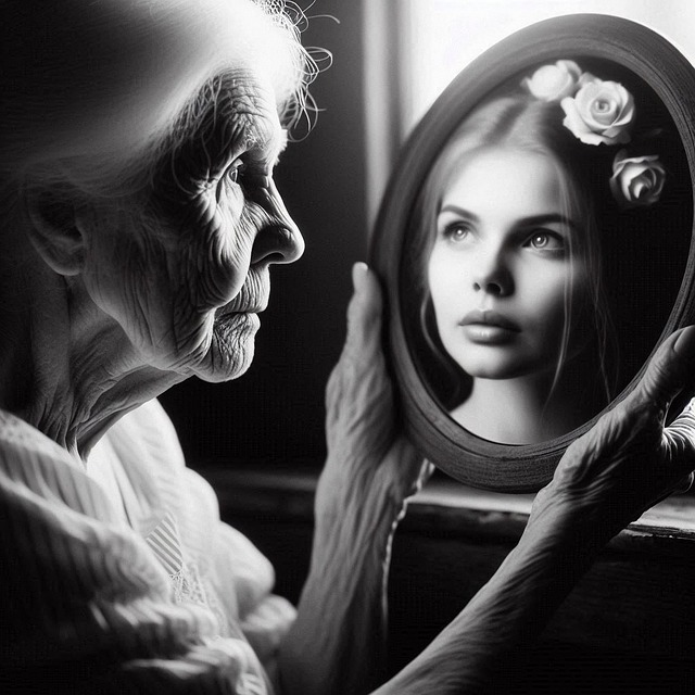 Free ai generated girl senior illustration