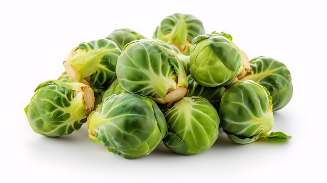 Free fresh brussels sprouts studio lighting isolated illustration