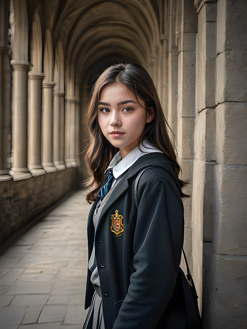 Chica, Adolescente, Estudiante, Escuela